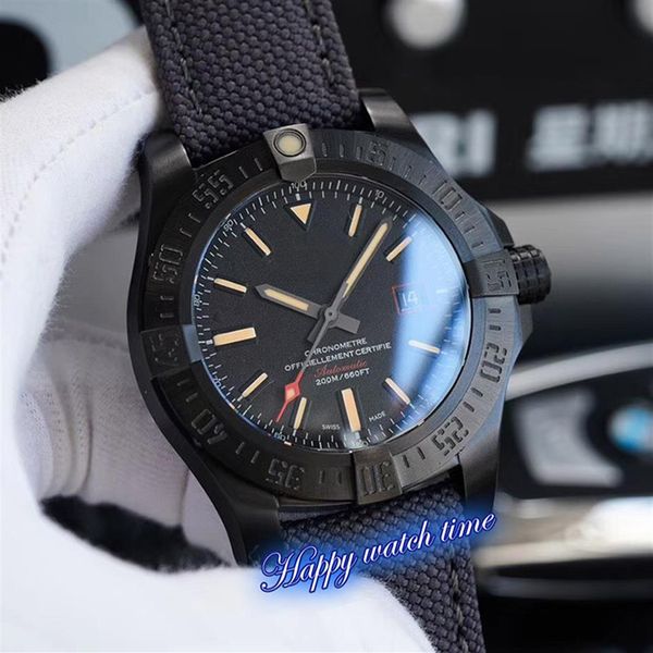 edition avenger v17311101b1w1 black dial swiss 2824-2 automatic sapphire mens watch titanium case black nylon strap sport wat224n, Slivery;brown